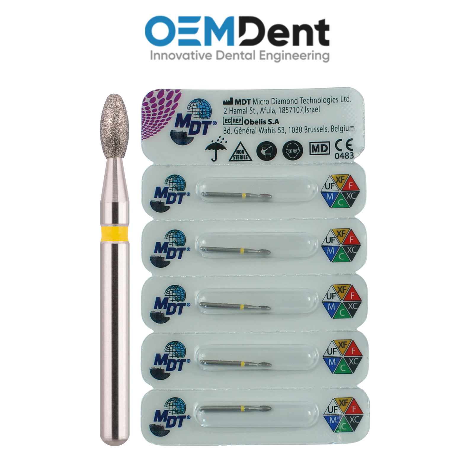MDT FG Diamond Burs Egg 277 Contouring Smooth Transitions Dental Restorations