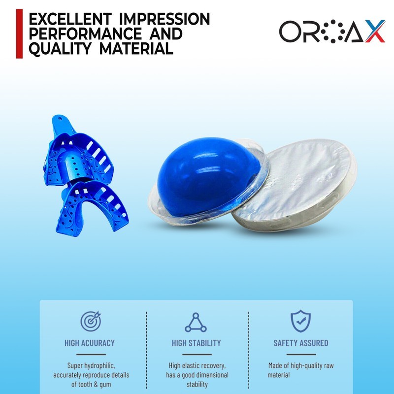 Dental Impression Putty Teeth Mold Kit Large Upper & Lower Impressions Trays