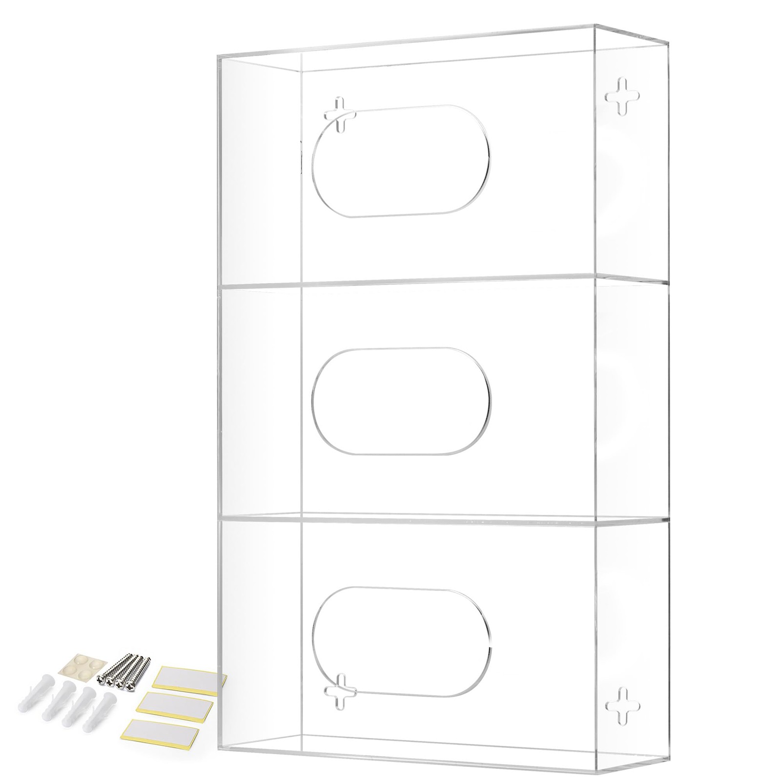 Wall Mount Glove Holder – Triple Dispenser for Medical & Kitchen Gloves