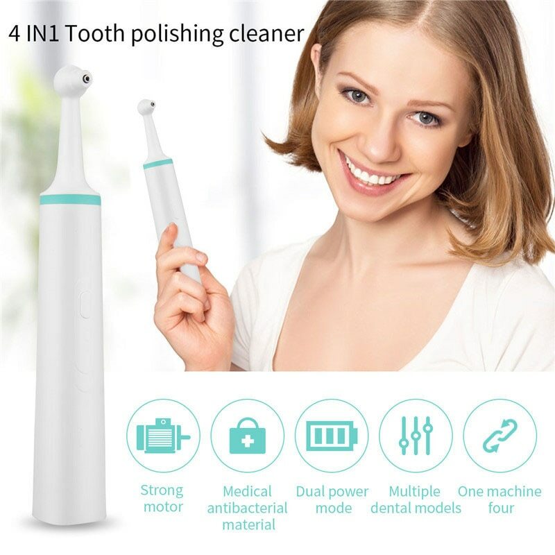 Teeth Whitening Electric Tooth Polisher Remover Cleaning Odontologia Cleaner