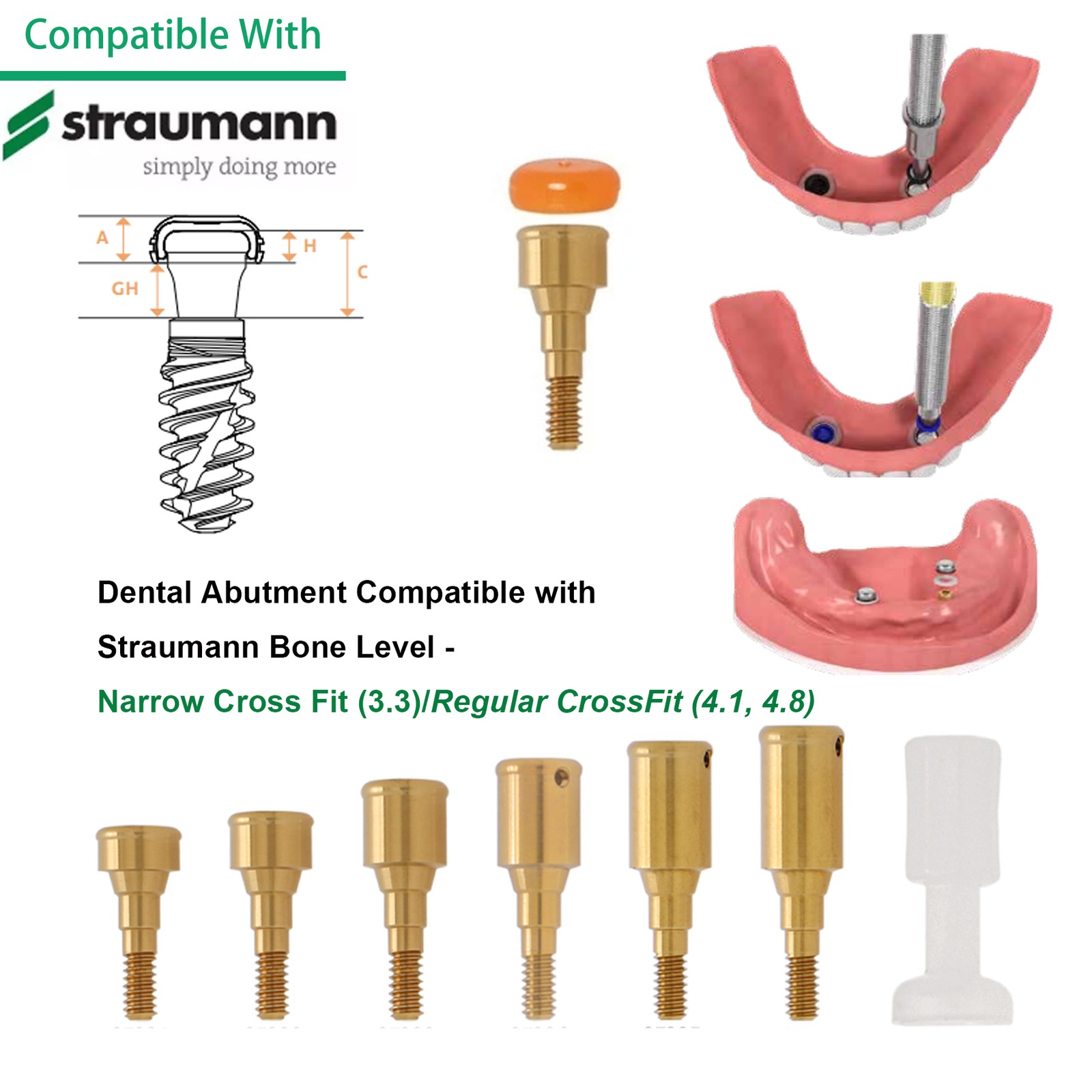 Overdenture Tapered Locator Abutment For Hiossen Nobel ITI Zimmer MIS Titanium