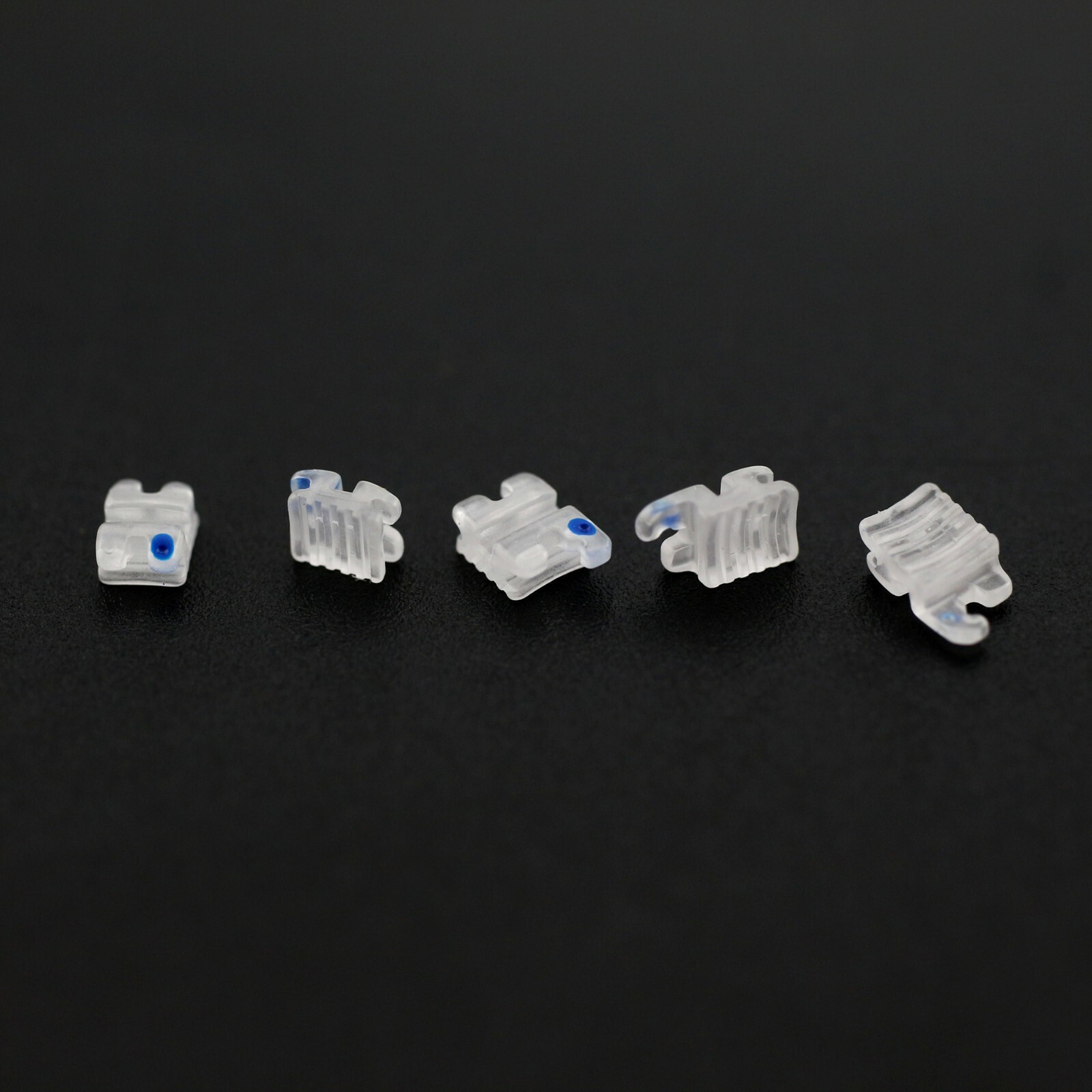 Dental Orthodontic Ceramic Brackets Clear Ortodoncia Braces MBT 022 345 Hook 5-5