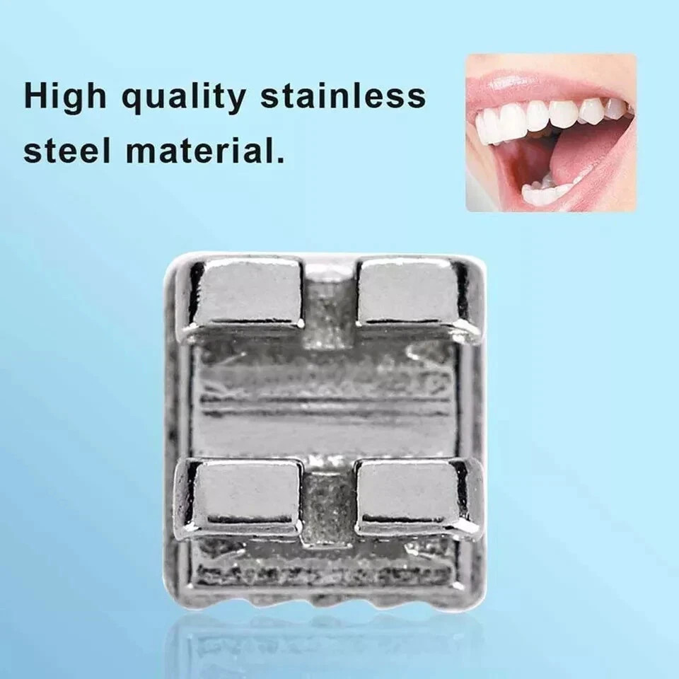 20Pcs/Pack Orthodontic Dental Mini Fake Braces Edgewise 022 Metal Brackets Brace