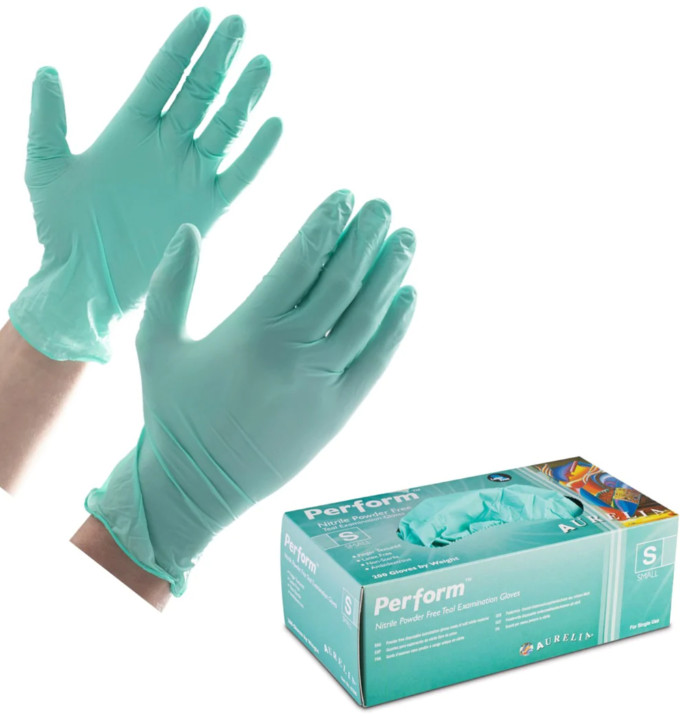 Aurelia Nitrile Latex Exam Industrial Gloves High Quality Medical (Choose Sizes)