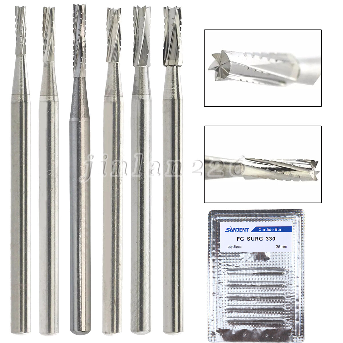 Dental Surgical Length Bur Round Long 4 557 330 25mm Carbide For High Speed