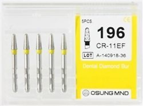 Dental Diamond Burs, Extra Fine Grit Multi-Use, 5 Pcs/Pk [196CR-11EF]