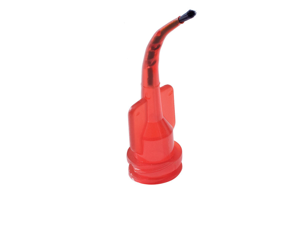 Spira-Flo Brush Tips Red for Viscous Material Delivery by Vista Dental