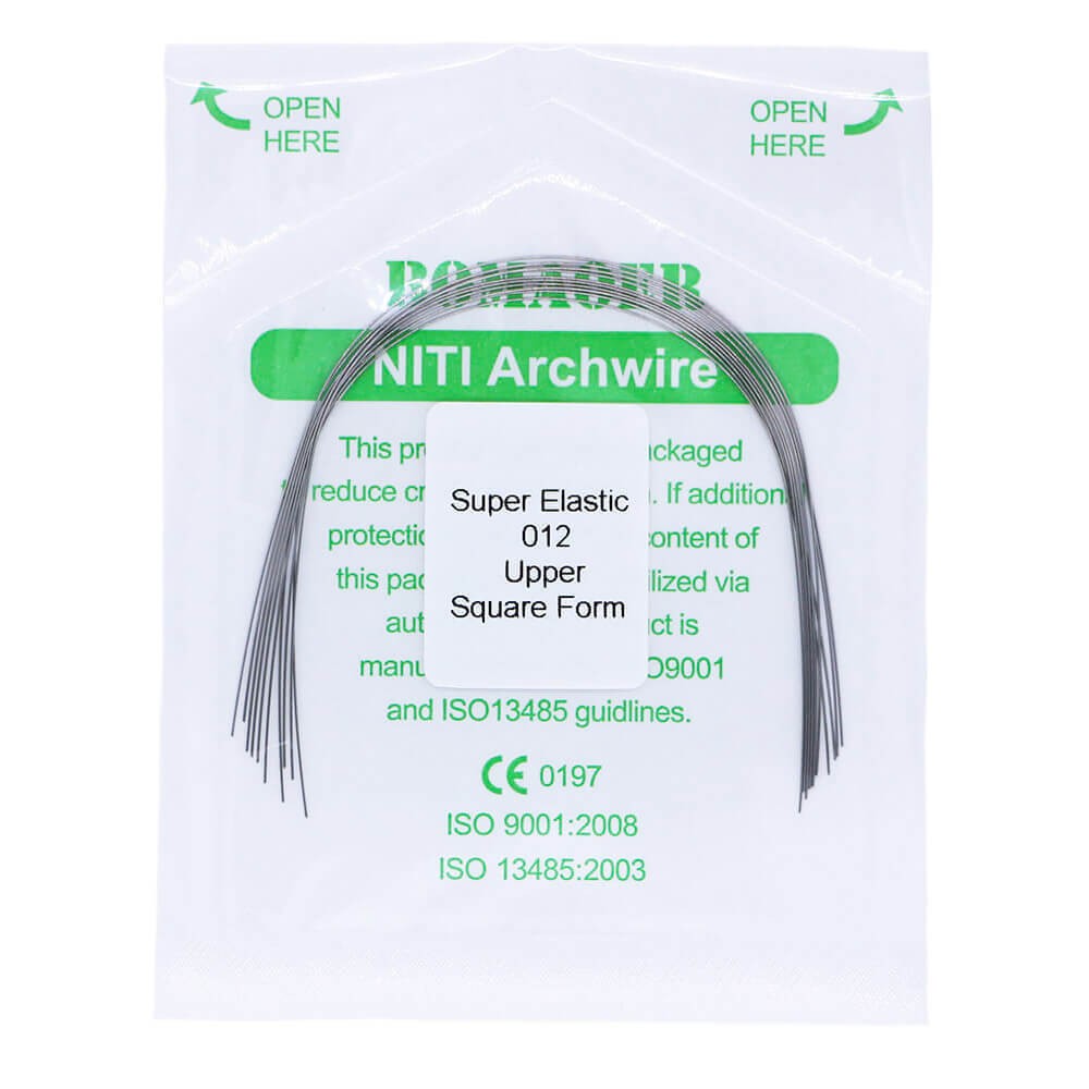 1×Dental Orthodontic Super Elastic Niti Round Arch Wire Square Form 012 Upper