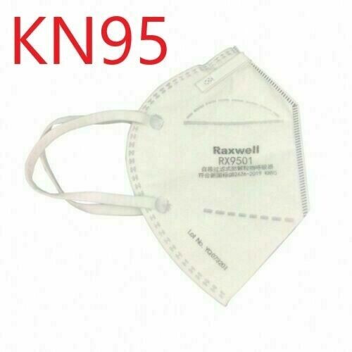 KN95 Face Mask Respirator Raxwell RX9501 Approved & Whitelisted BFE 99% 50 MASKS