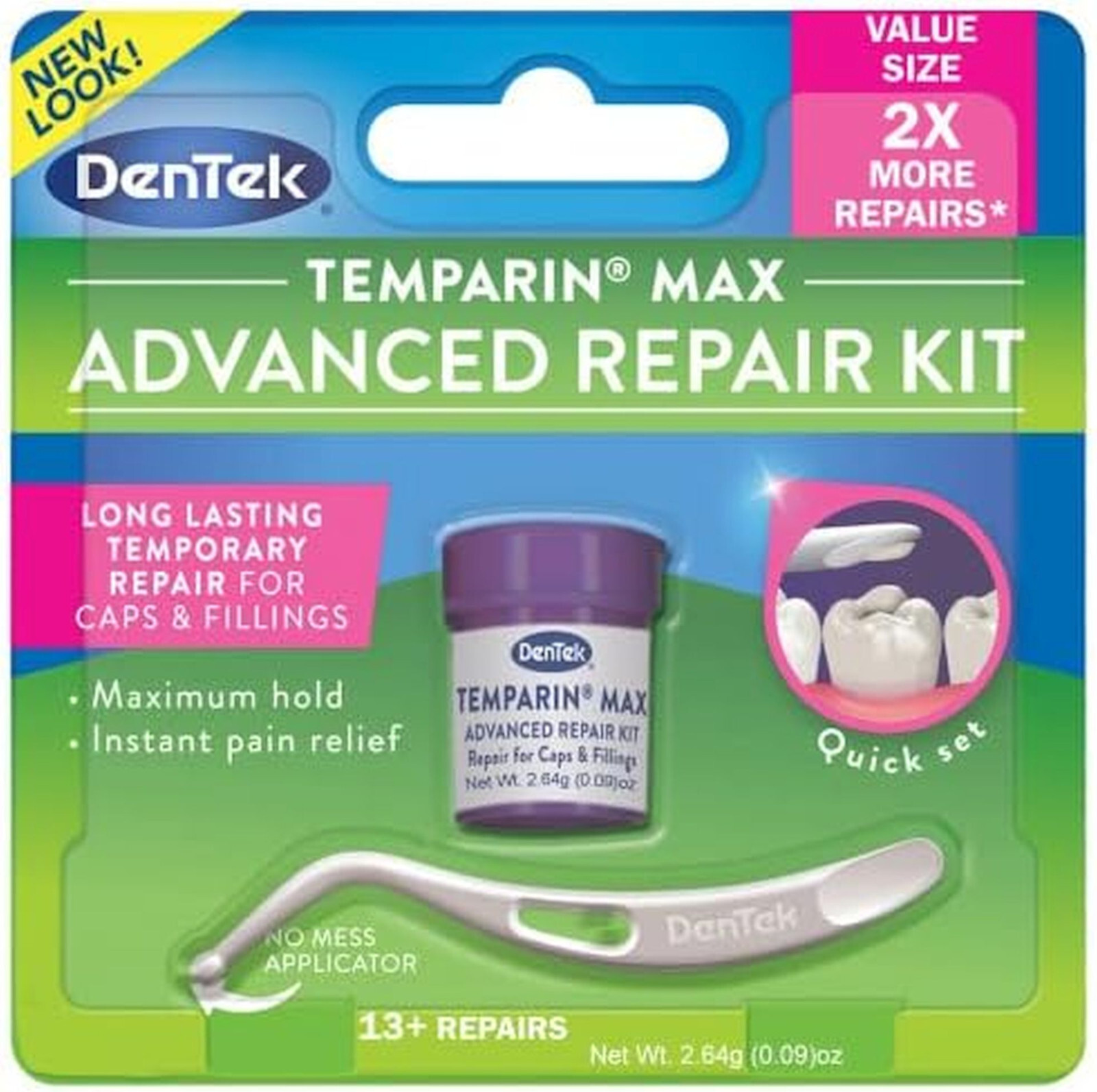 DENTAL REPAIR CEMENT Cavity for filling Crown Loose Cap tooth DenTemp DEN TEMP