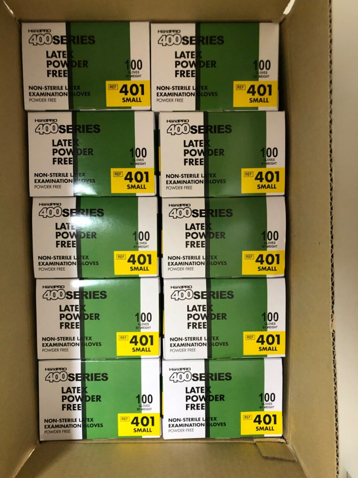 1000 Count Case – HandPRO 400 Latex Exam Gloves 6 Mil Heavy Duty Size Small