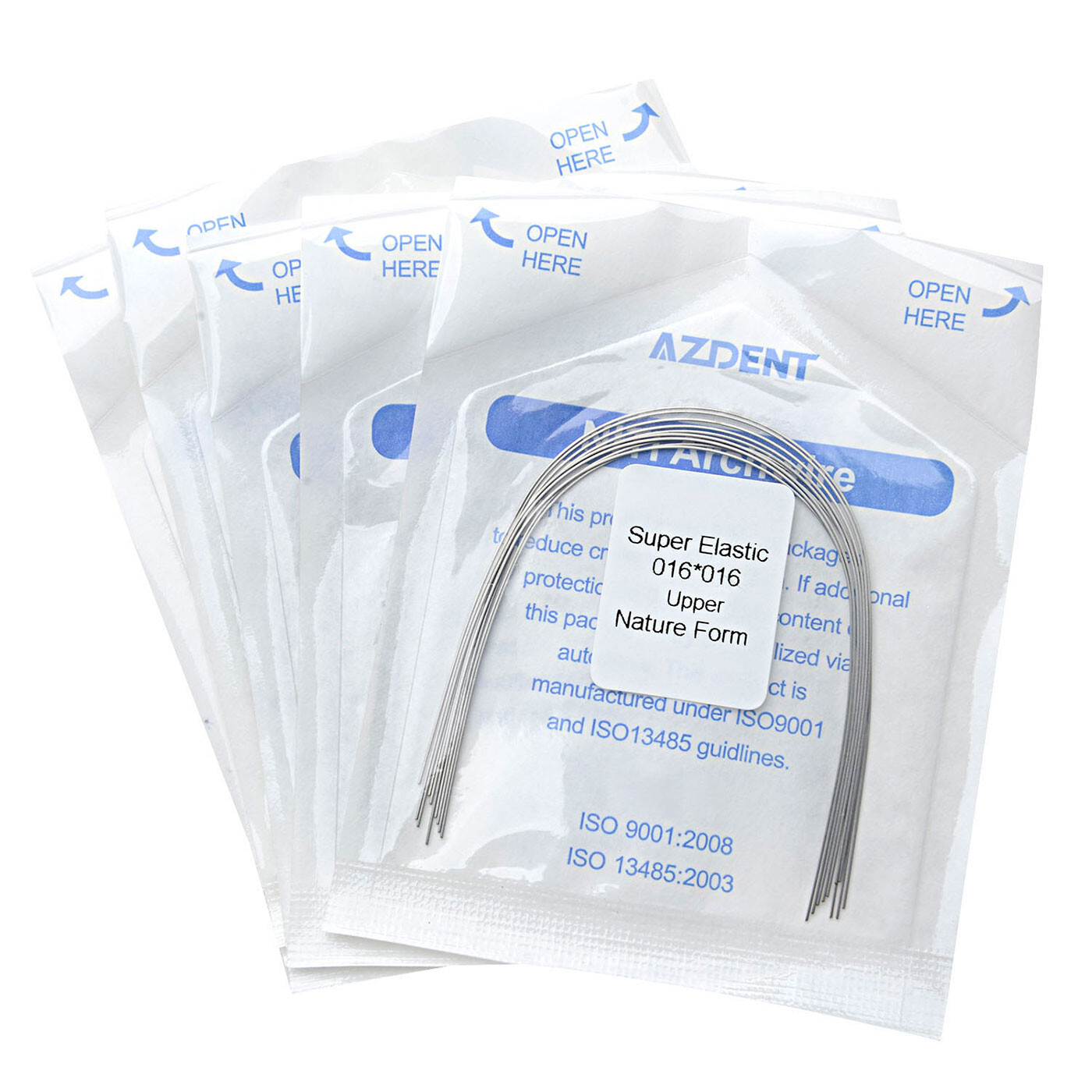 Dental Orthodontic Super Elastic Niti Rectangular Arch Wire Ovoid/Nature Form
