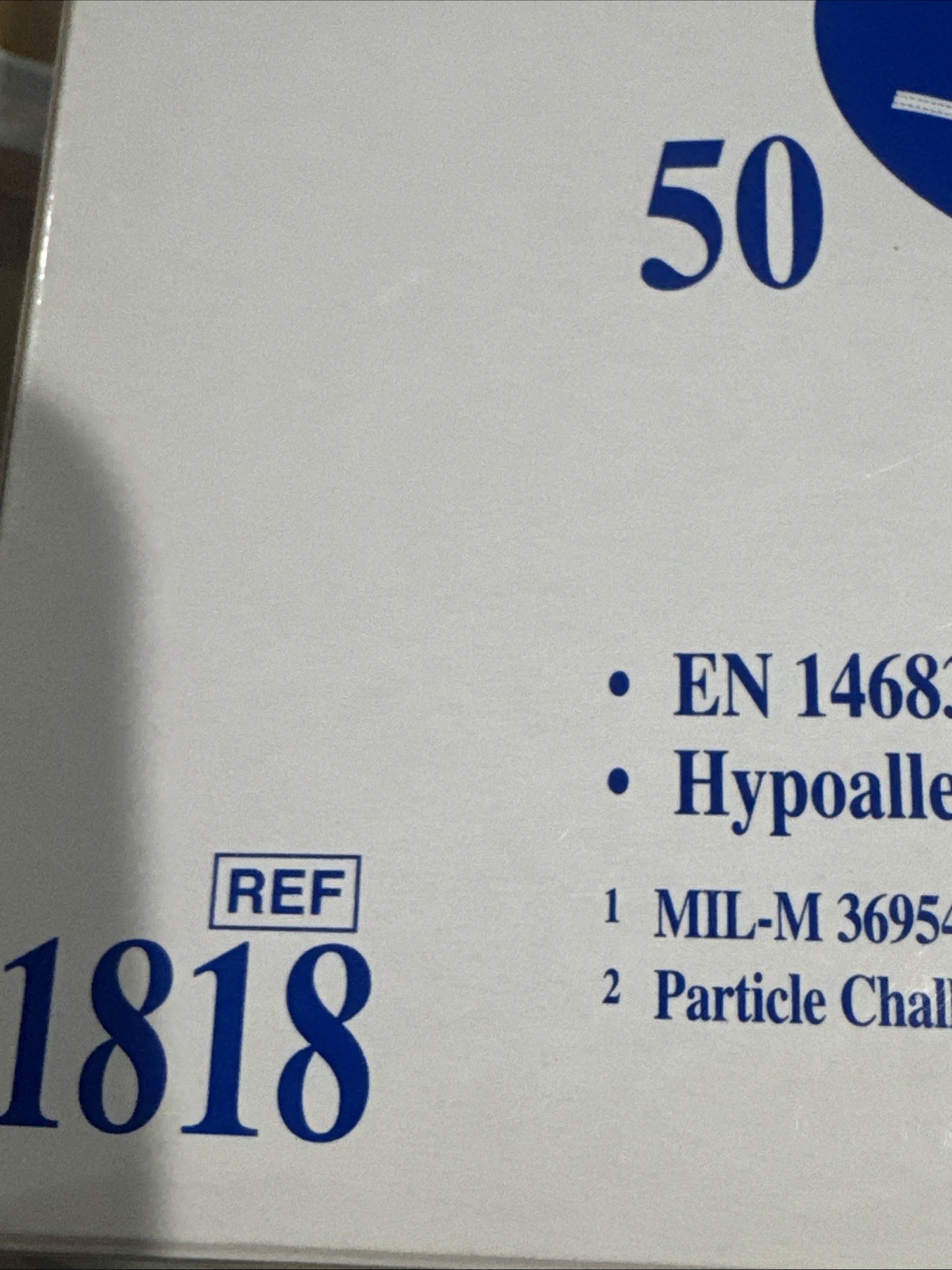 *50-Pieces* 3M Tie-On Surgical EN14683 Type II Blue Face Mask 1818