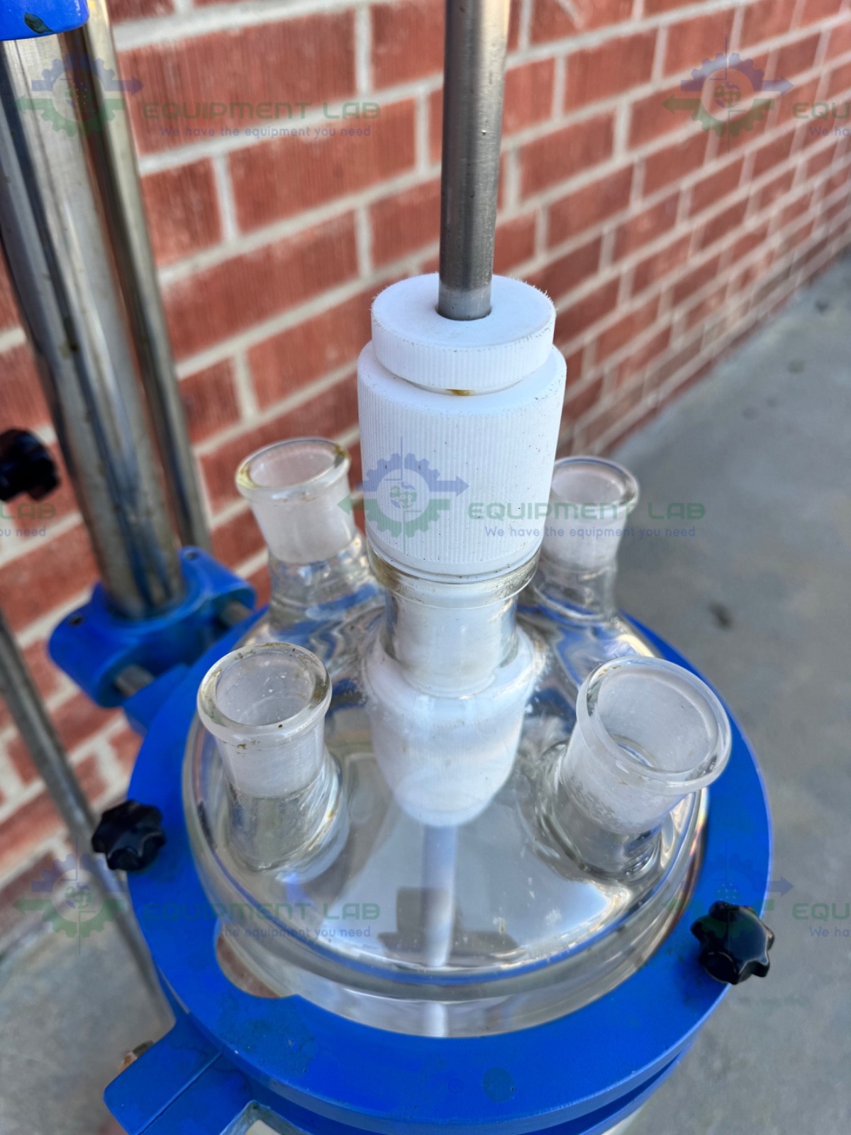 China 5 Liter Jacketed Glass Reactor w/ China Overhead Stirrer