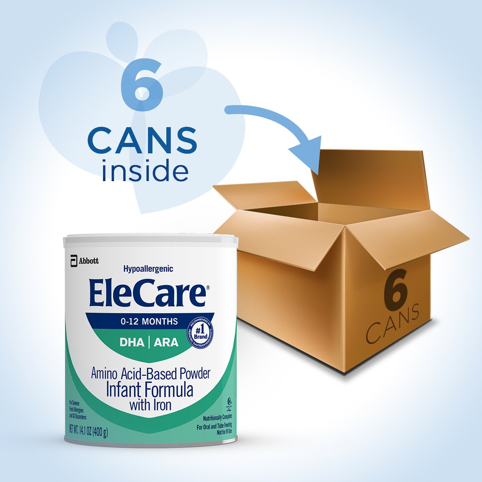 EleCare® with Iron Powder Infant Formula, 14.1-ounce can – Each