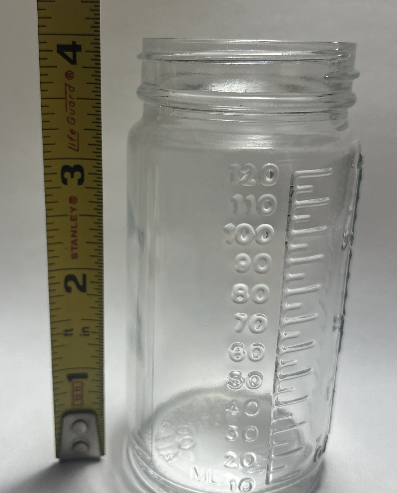 QUOPAK Glass Graduated Glass Beaker – Wide Mouth Jar – 120mL 4 Ounce – Lot Of 5