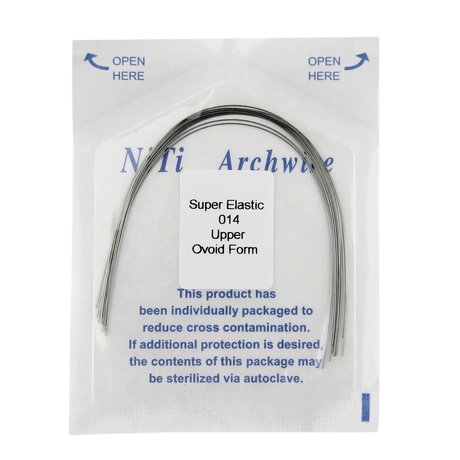 100PCS Dental Orthodontic Arch Wire Niti Round Ovoid Upper Lower 012 014 016 018