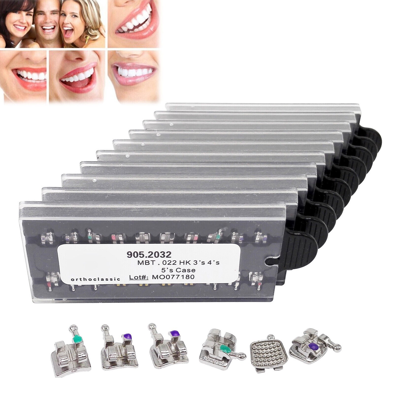 Dental Orthodontic Monoblock MIM Bracket Mini Roth/ MBT 018/ 022H /Adhesive Bond