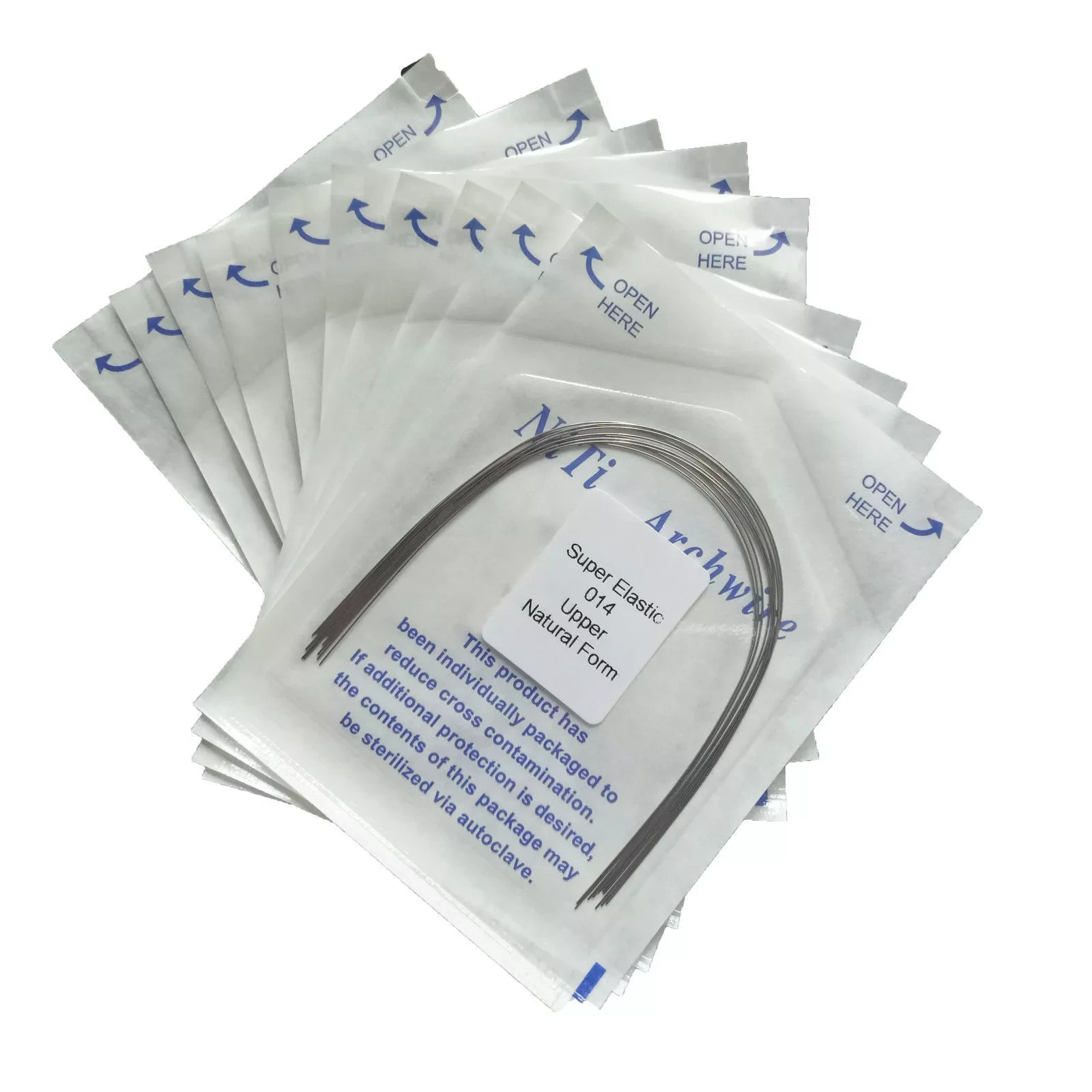 10-100x Dental Ortho Arch Wire Niti Super Elastic Round Rectangular Natural Form