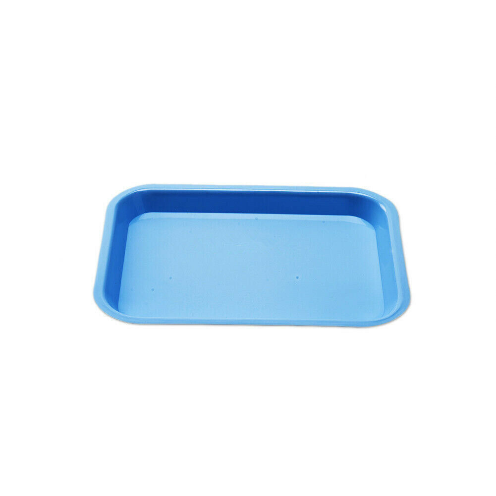 Dental Standard Autoclave Tool Plastic Mini Flat Tray Size Choice Sea Blue 135°C