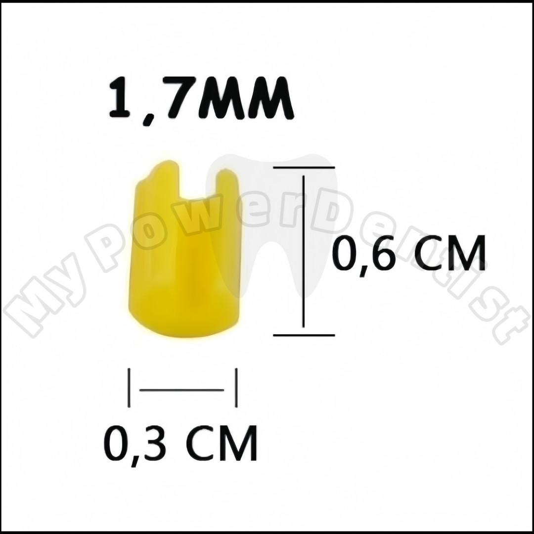 20Pcs Dental Hader Bar Rider Yellow Denture Bar Attachments Retention Riders US