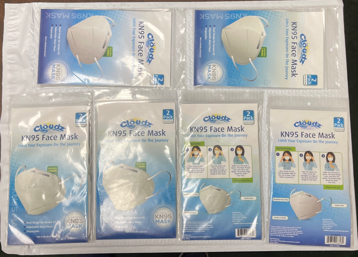 KN95 Protective 5 Layers Face Mask [12 PACK] 2 In Each Pack Disposable Masks
