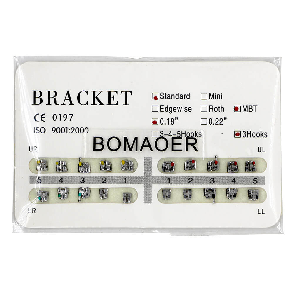 20pcs/pack Dental orthodontic mental bracket brace 8 SIZE work with arch wire CE