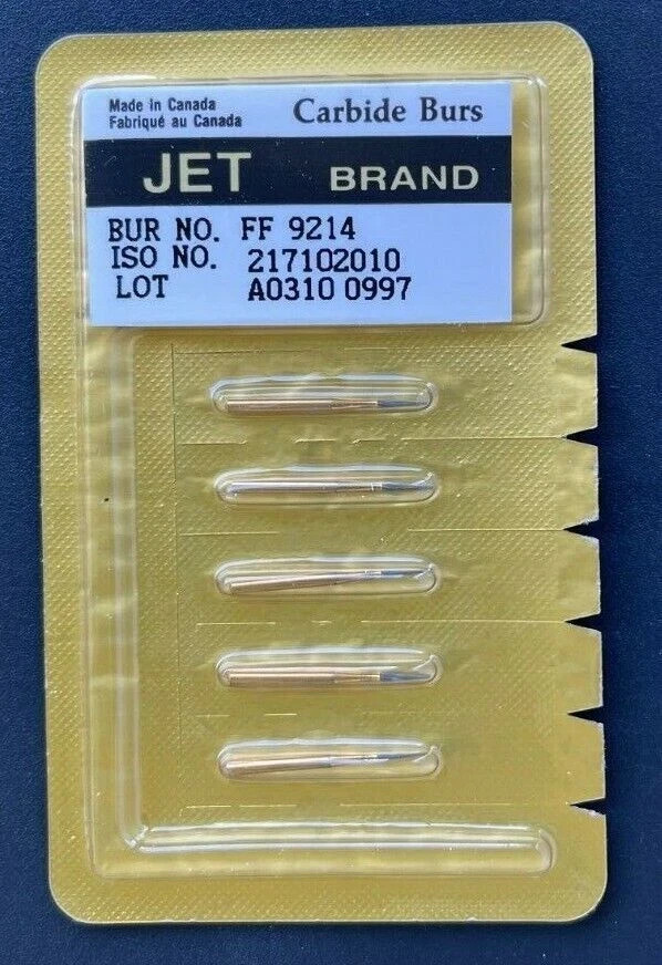 KERR JET TRIMMING & FINISHING CARBIDE BURS 30 BLADES FF 9214 NEEDLE