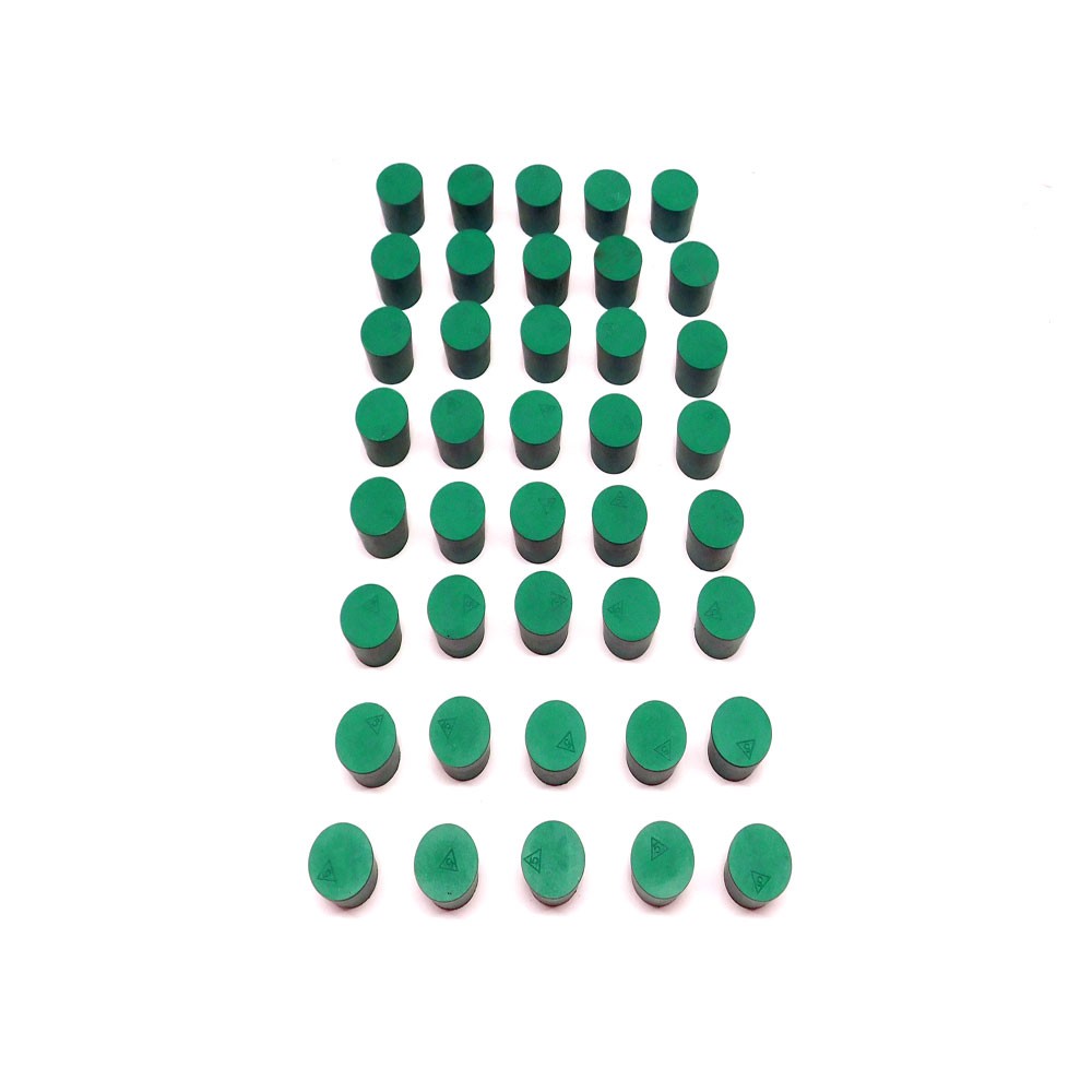 (Lot of 40) NEW Fisher Scientific #5 Green Solid Rubber Laboratory Stoppers