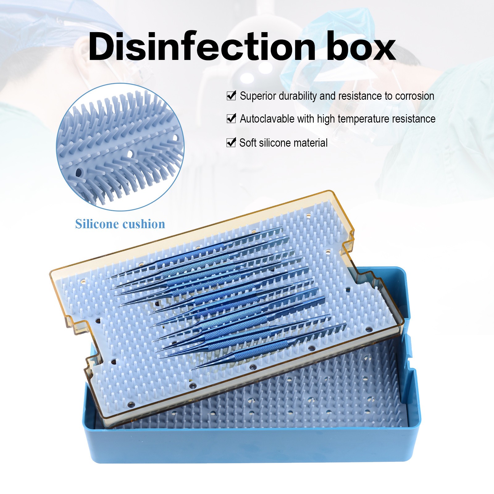 Double-layer Large Autoclavable Sterilization Case Tray Disinfection Box USSTOCK