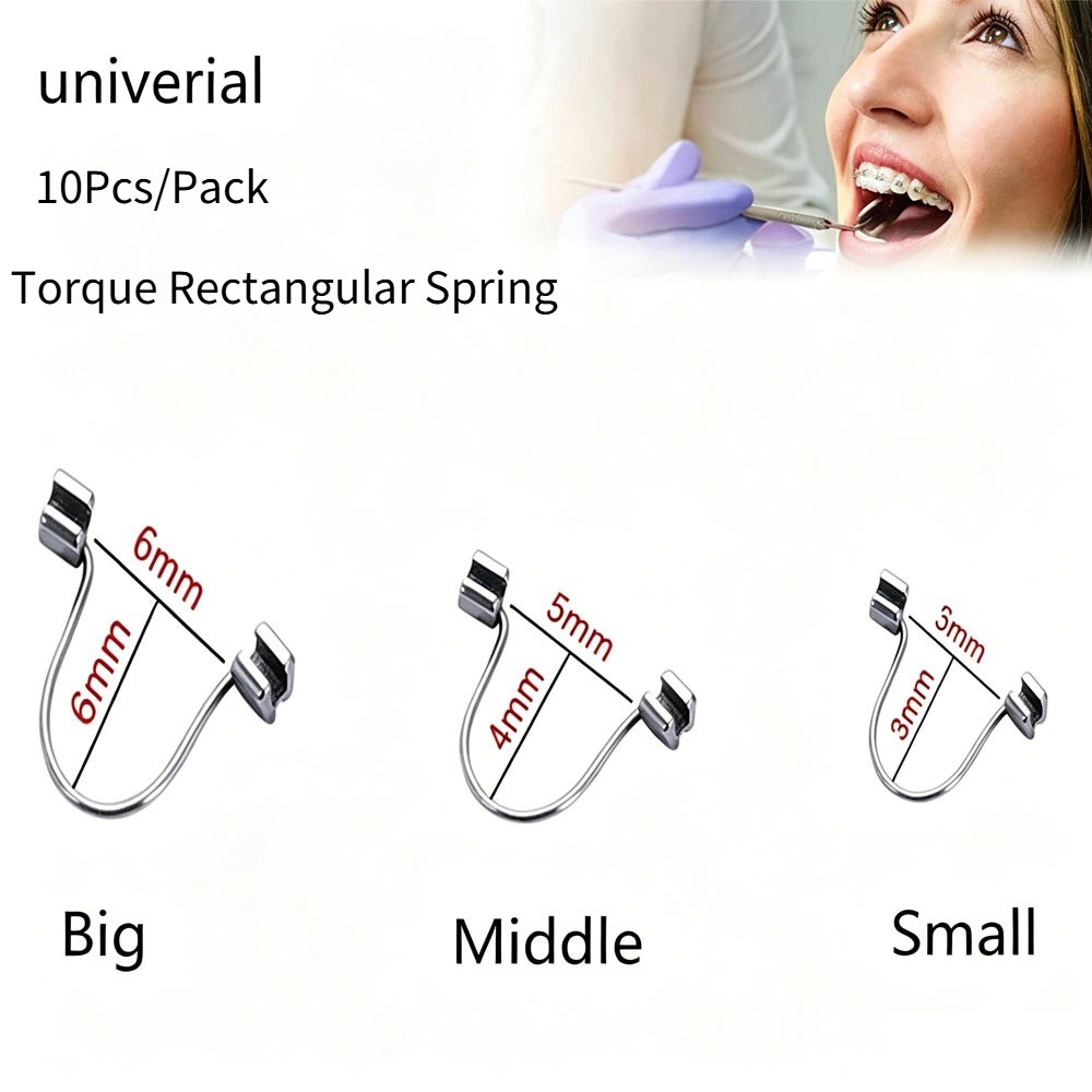 10Pcs/Pack Dental Ortho Single Anterior Teeth Torque Rectangular Spring StopHook