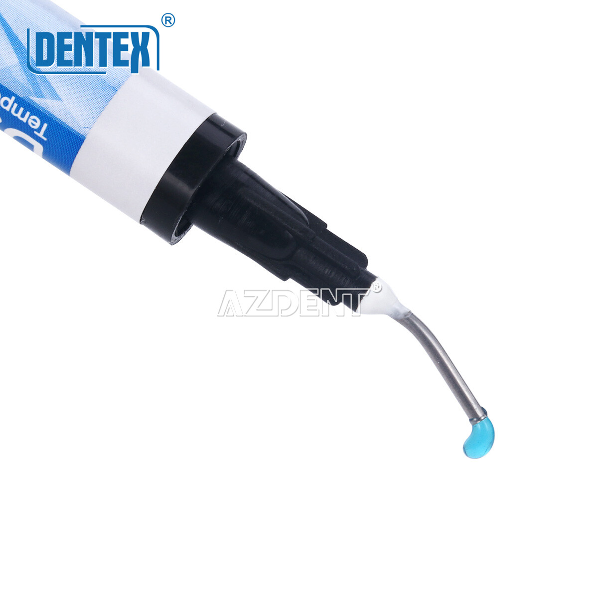 20pack Dentex DX.TEMP Dental Composite Resin 2.5g Temporary Flow Light Cure Blue