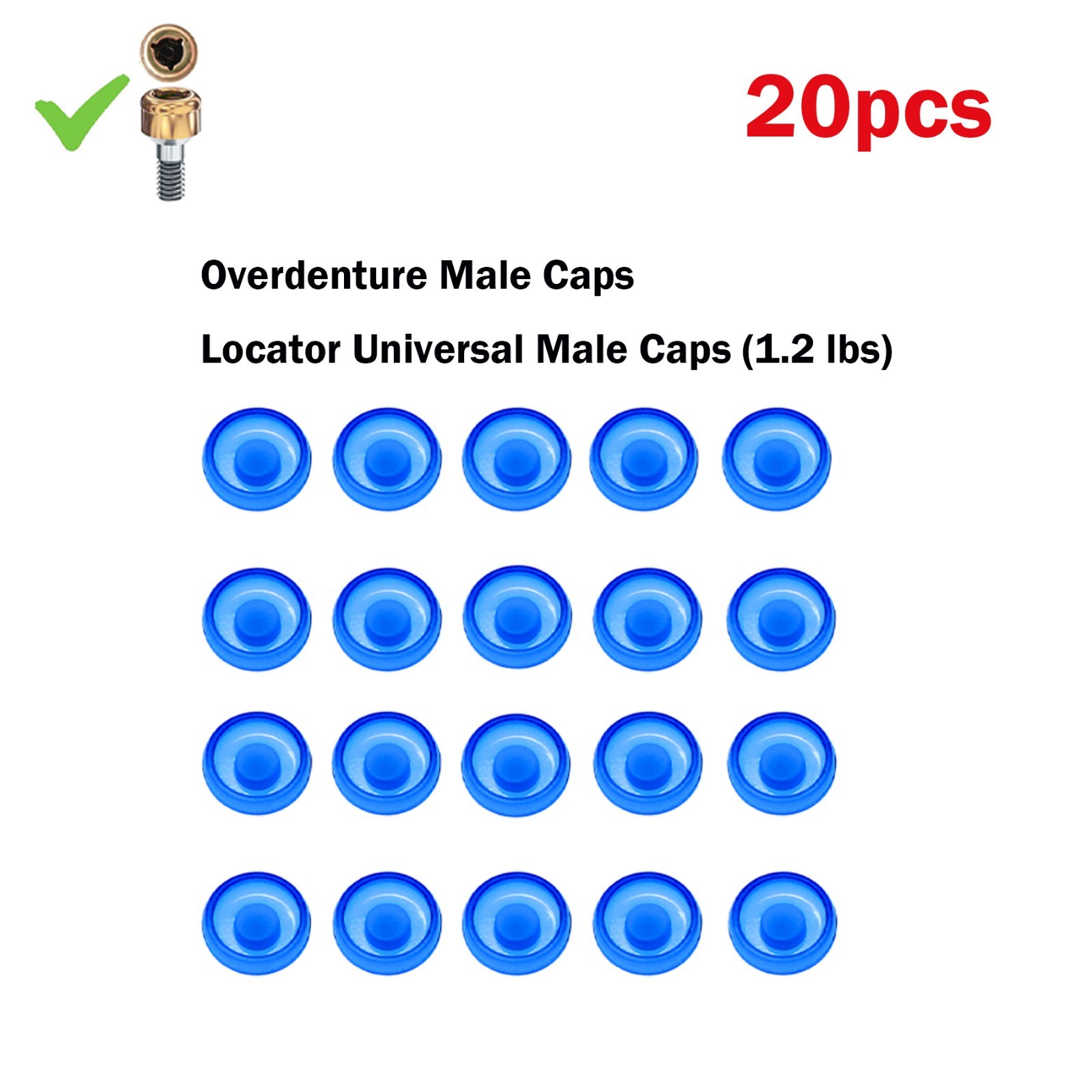 US Dental Overdenture Retention Caps For Implant Zest Locator Abutment Inserts
