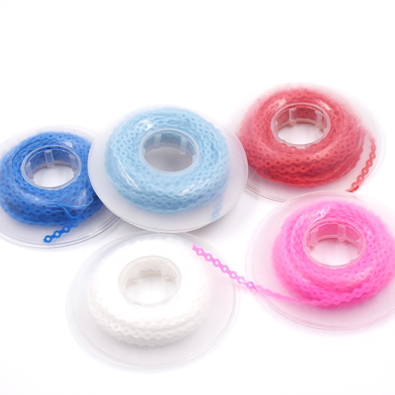 Dental Orthodontic Elastic Power Chain Rubber Braces Bands Continuous/Short/Long