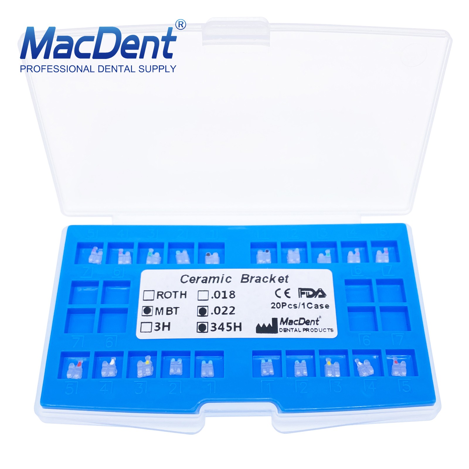 Dental Orthodontic Brackets Metal Self-ligating Ceramic Clear Crystal ALL Types