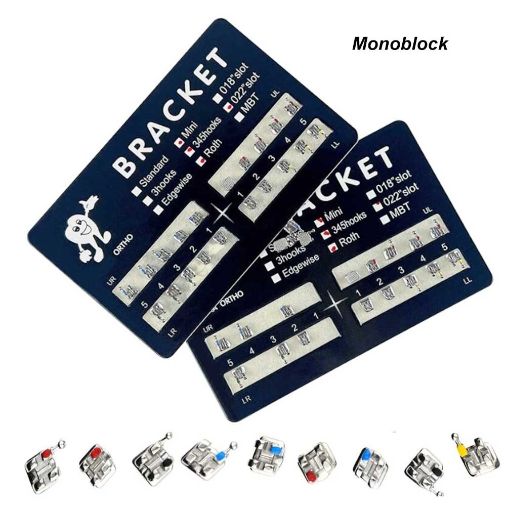 1pack Dental Orthodontic Brackets Braces Metal Monoblock （20Pcs/pack）