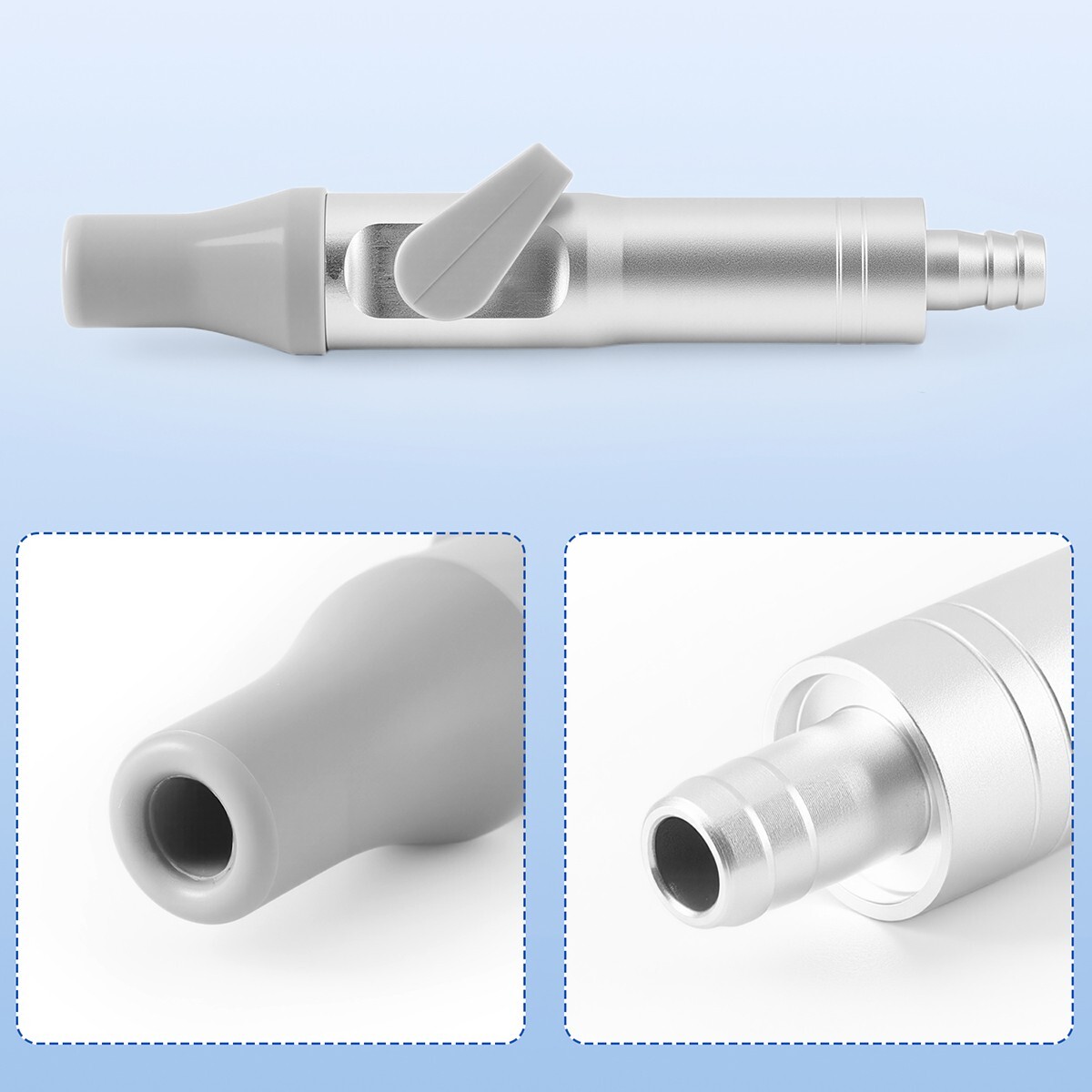 Dental Chair Saliva Ejector Strong /Weak Suction Rubber Snap Tip Adapter/ Handle