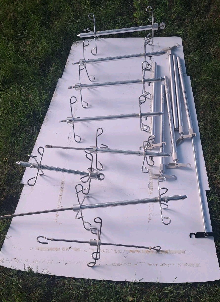 Telescoping Hanging Rods For IV -Welding Guns- Handles -Tools – Set of 16 Rods