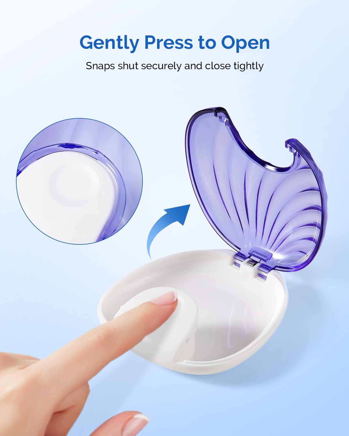 JMU Dental Orthodontic Retainer Boxes Mouth Guard Containers Denture Case