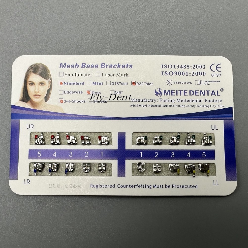 10 Sets Dental Orthodontic Bracket MIM Monoblock Mini Roth/MBT 022/018 345 Hooks