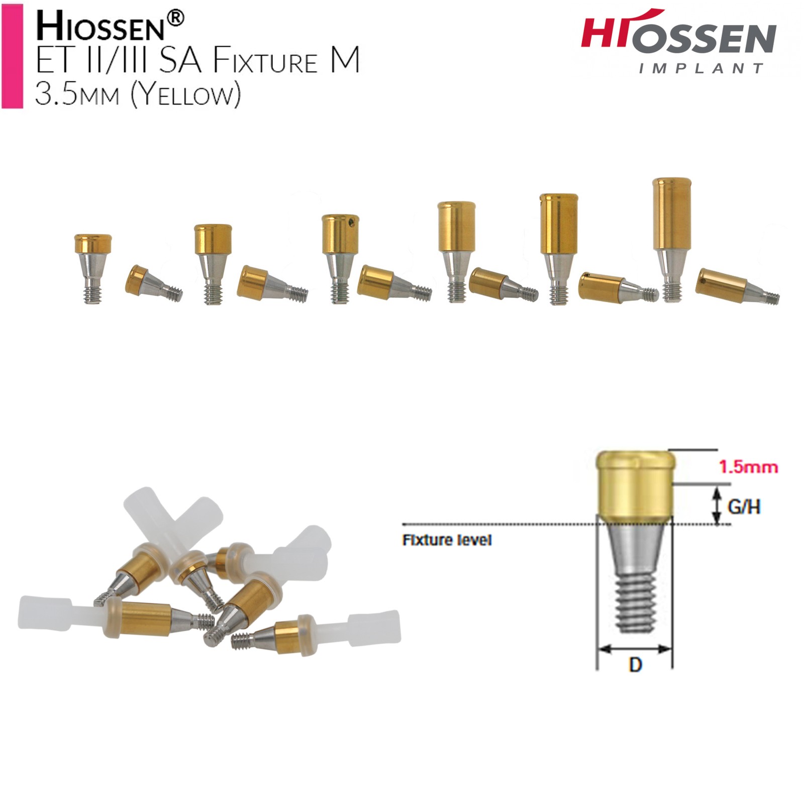 Overdenture Tapered Locator Abutment For Hiossen Nobel ITI Zimmer MIS Titanium