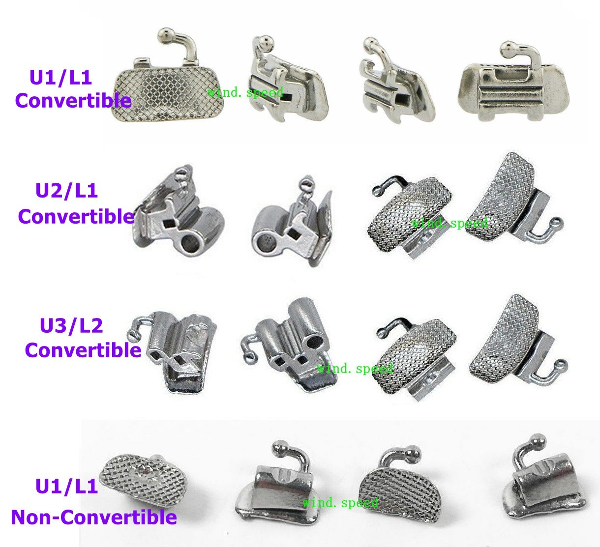 Dental Orthodontic Buccal Tubes Bracket Braces 1st/2nd Molar Roth MBT 022 018