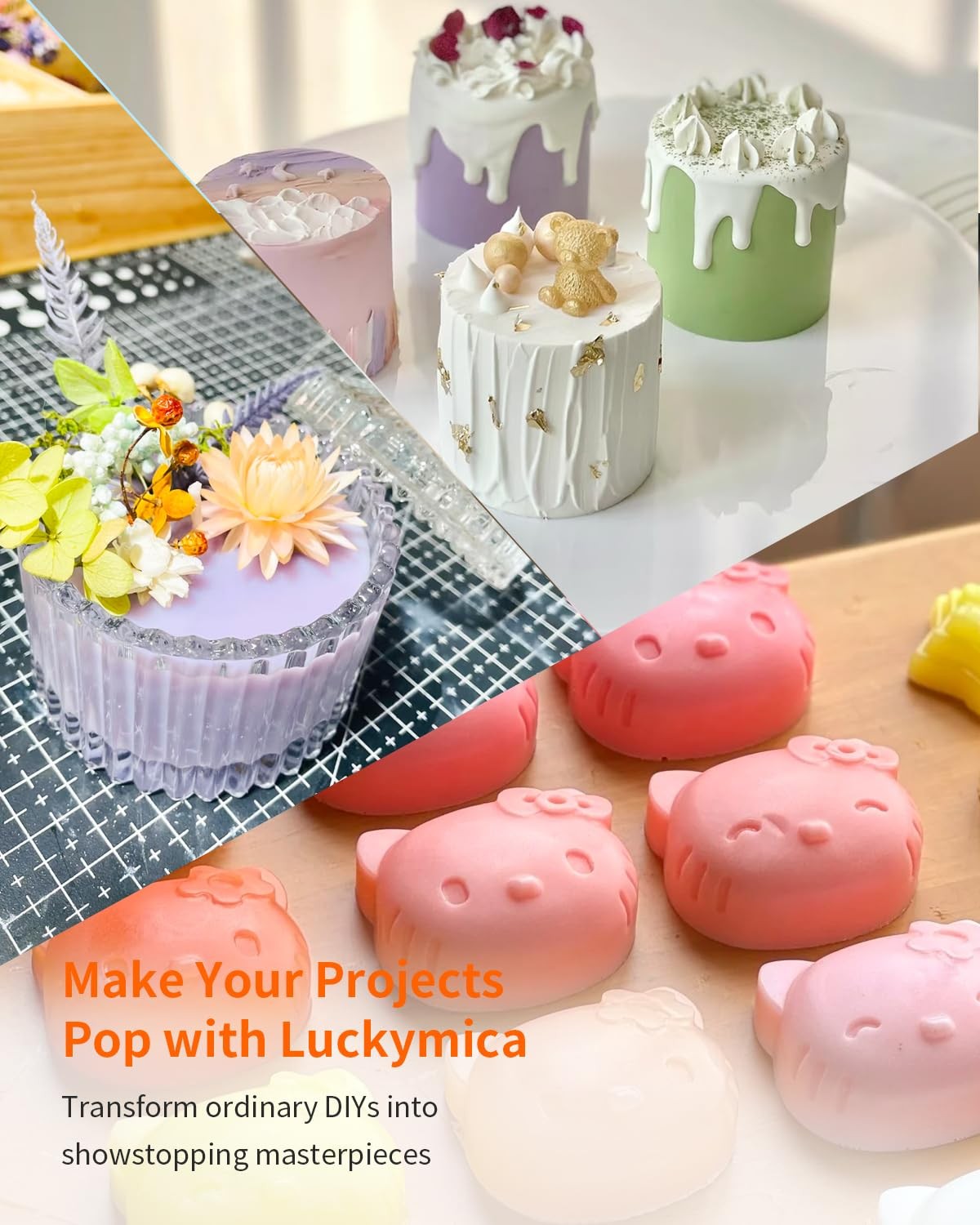 Upgrade Luckymica Mica Powder, 24 Colors Pearlescent 24 Colors-Upgraded