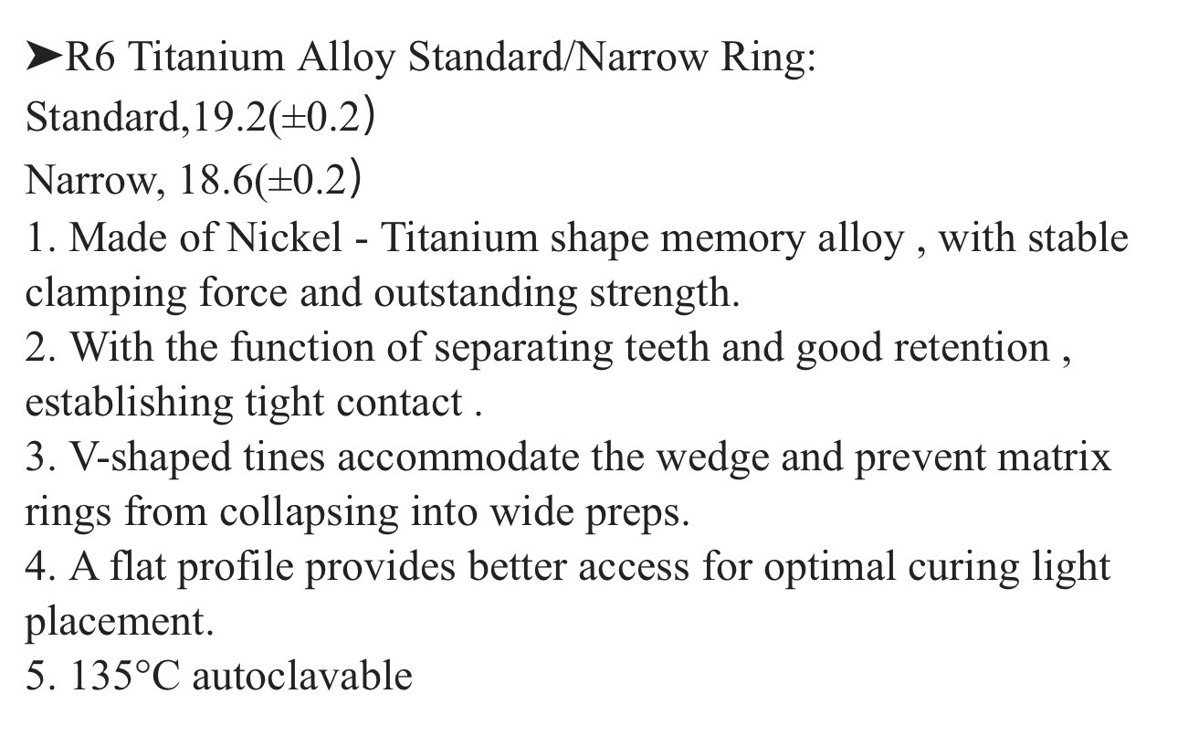 Dental Sectional Matrix Ring-Standard-Fits Palodent, Triodent V3-SHIPS FROM U.S.