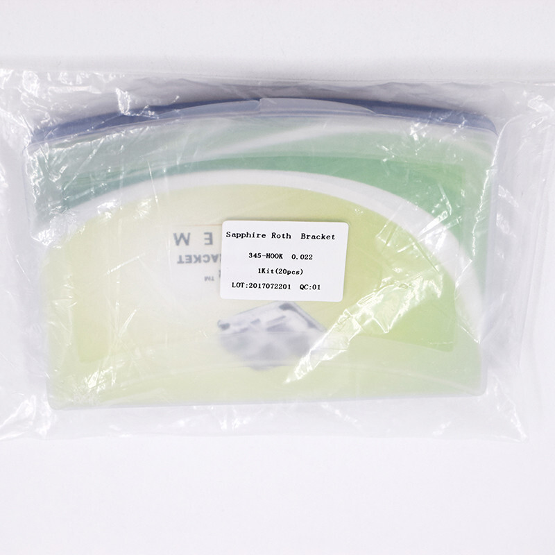 20Pcs/Box Dental Orthodontic Sapphire Bracket Monocrystalline Roth 022 345Hook