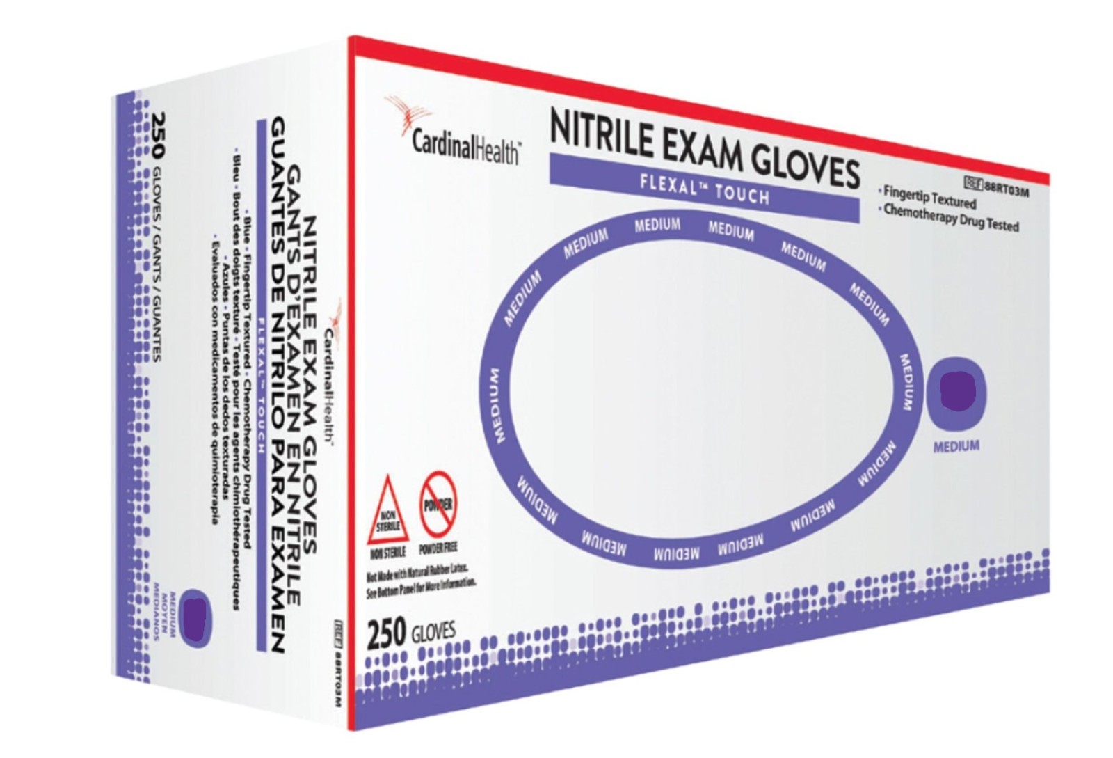 2500 HALYARD NITRILE STERLING SG EXAM GLOVES (1xCASE) (L/M/S powder & latex free