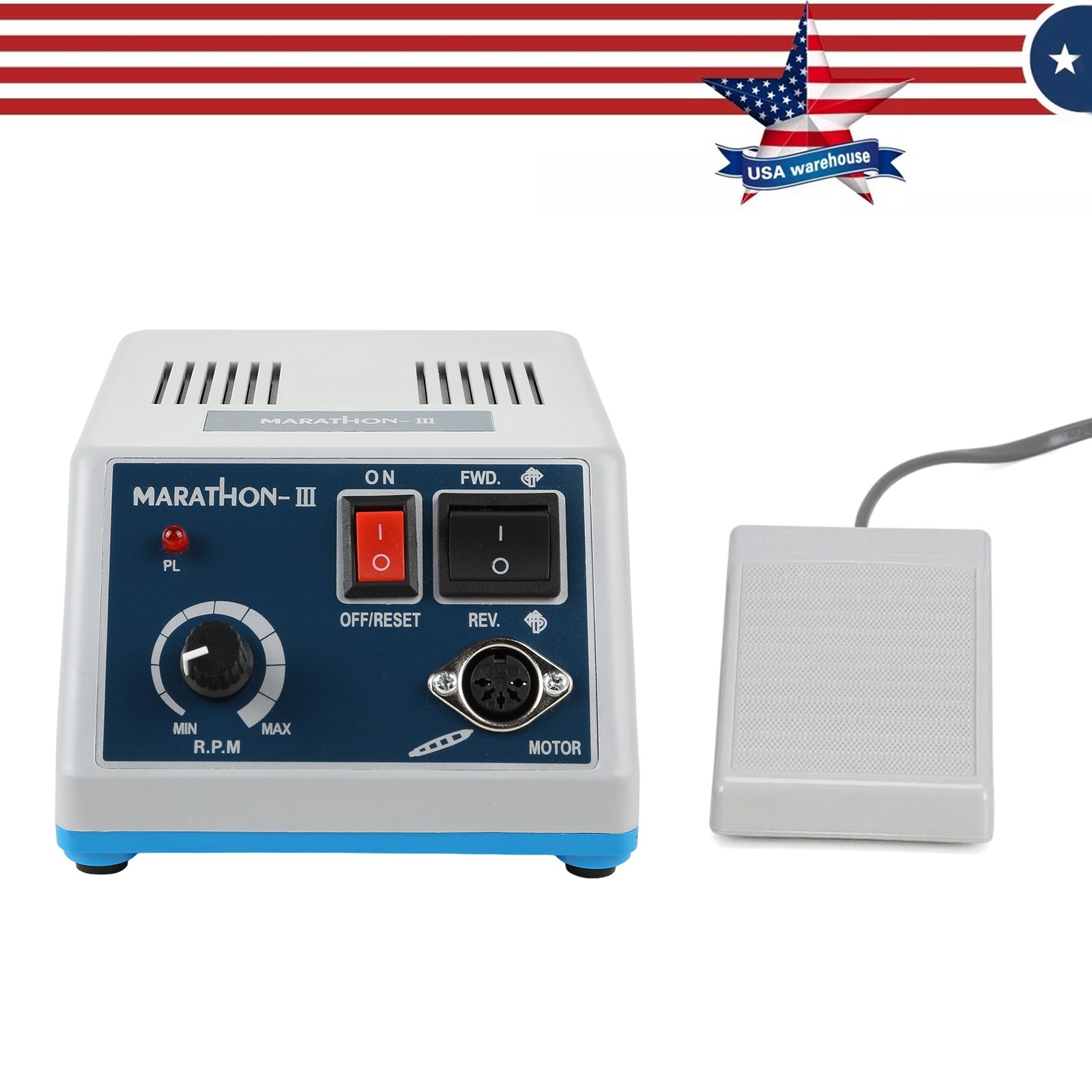 Dental Lab Marathon Electric Micromotor Polishing Unit / 35K rpm Motor Handpiece