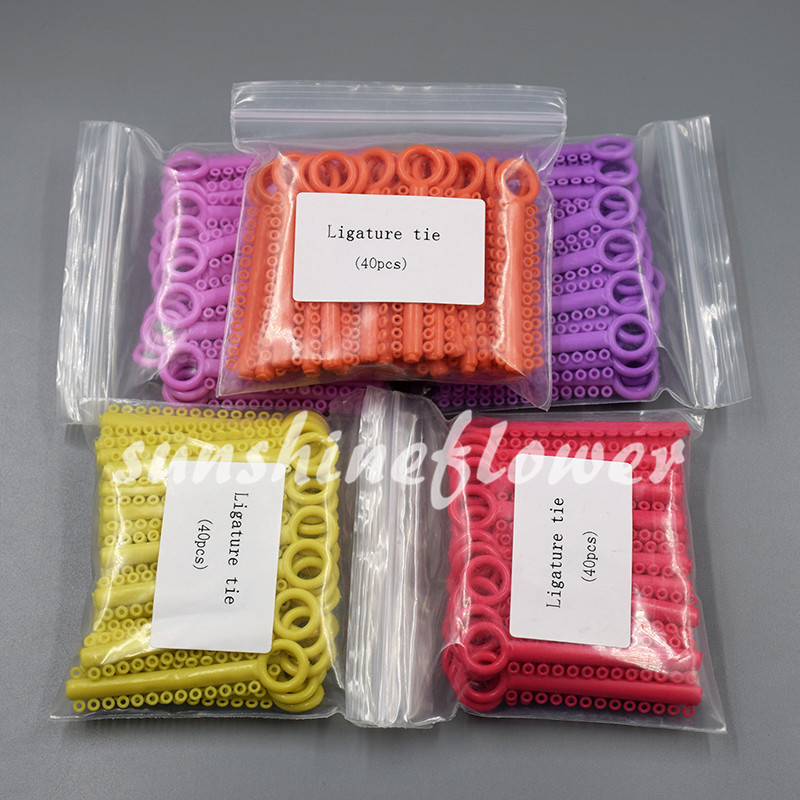 1040 Pcs/1 Pack Dental Orthodontic Ligature Ties Elastic Rubber Bands 37 Colors