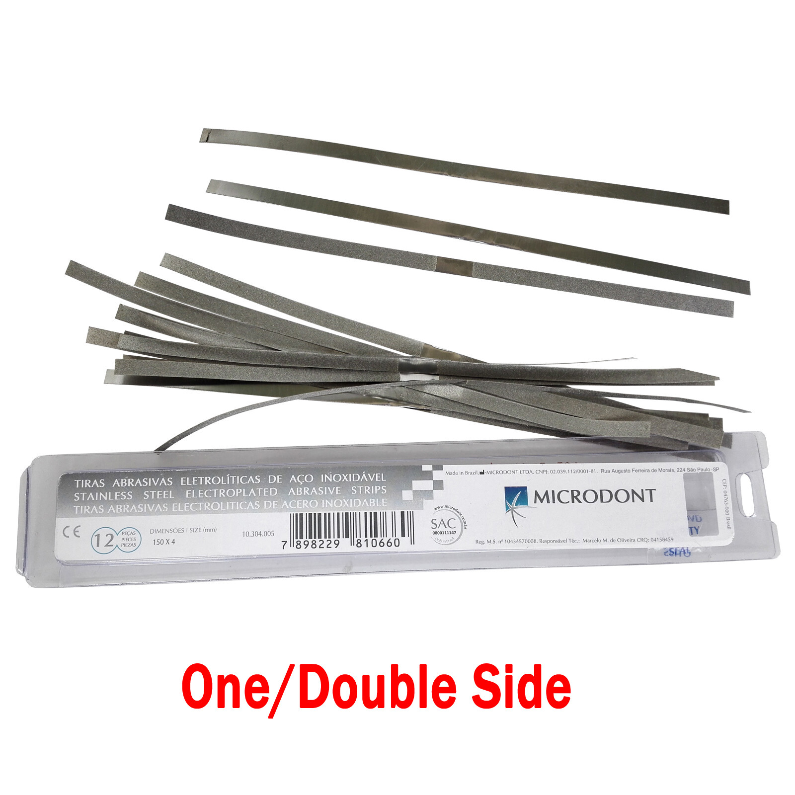 150*4mm Dental Microdont Stainless Steel Abrasive Strips for Finishing Polishing