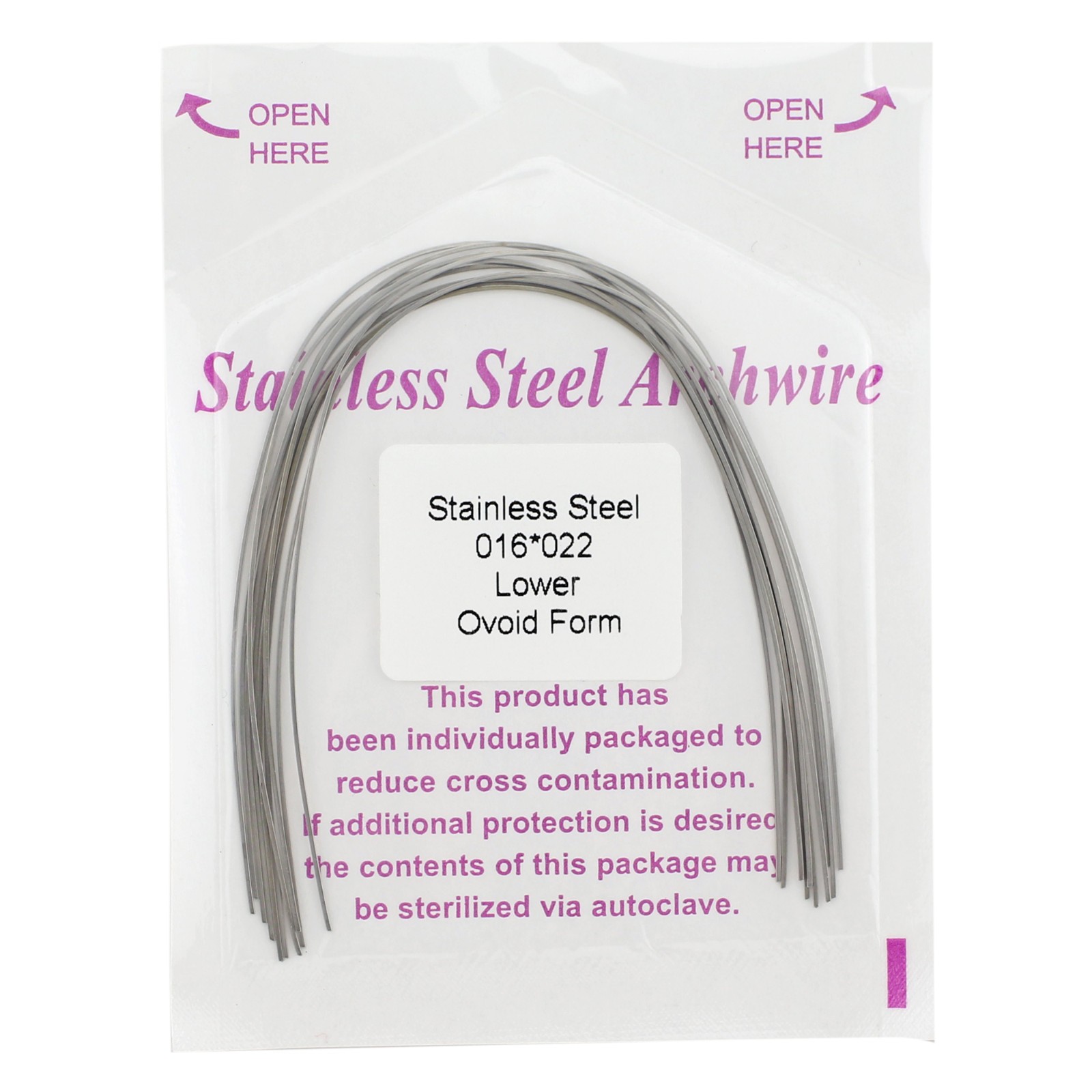 100pcs Dental Orthodontic Stainles Steel Arch Wire Round/Rectangular Ovoid Wires
